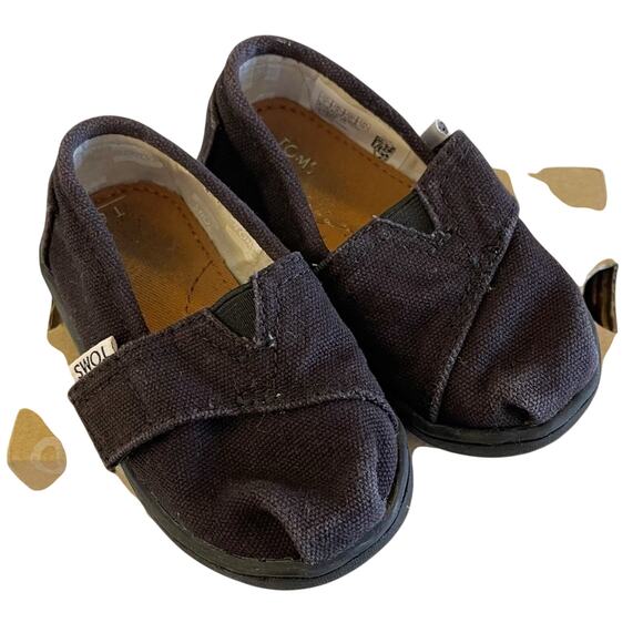 Tom’s Baby Canvas Classic Shoe Black Size 5 - Picture 1 of 6